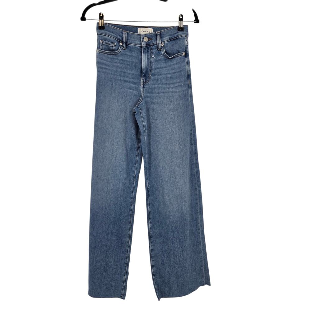 NWOT Frame Flip Raw After Wash Le Slim Palazzo High Rise Wide Leg Jeans Size 26